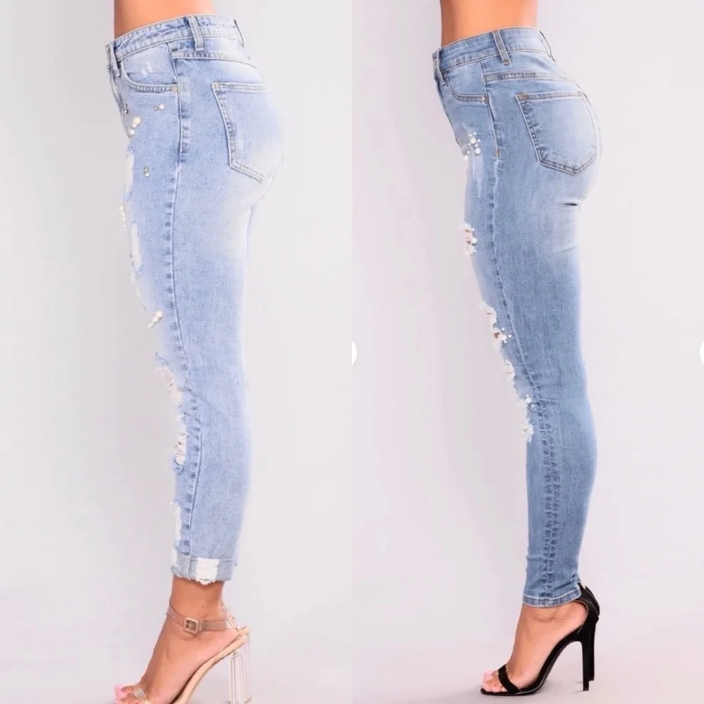 Bundle of 2 Pearl Embellished Jeans! Small 6 - Picture 2 of 5